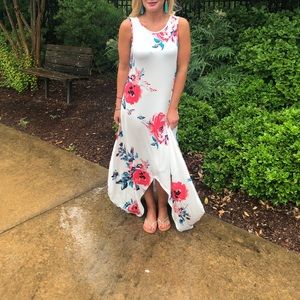New! Floral hi-low maxi